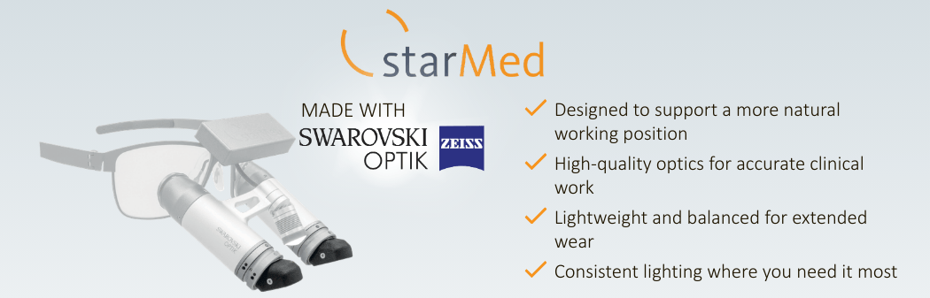 An image describing the benefits of starMed Loupes